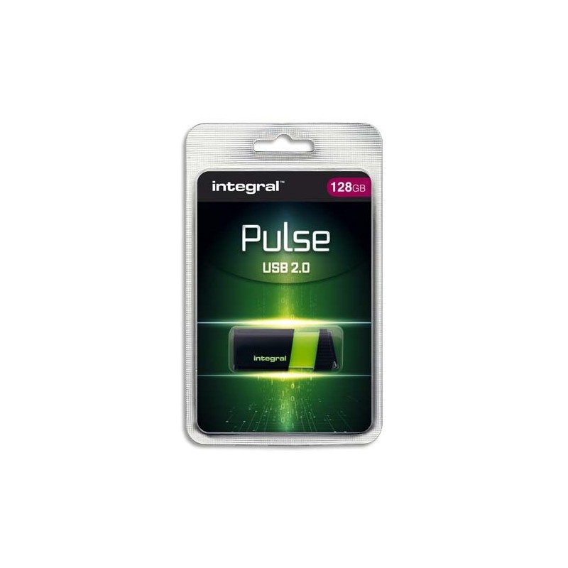 Clé USB 2.0 INTEGRAL Flash Drive Pulse 128 GB (Vert)