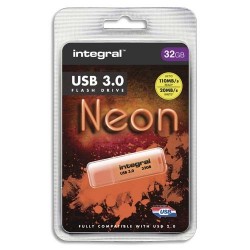 Clé USB 3.0 Neon 32Go Orange INFD32GoNEONOR3.0 sur