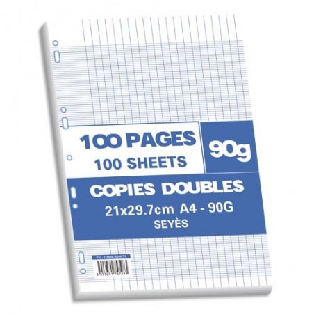 double feuille grand format 100 pages oxford