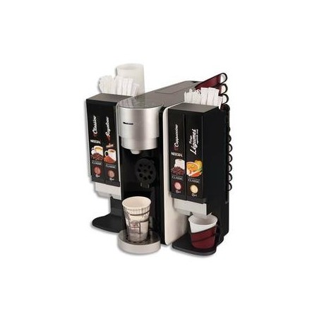 NOWTECH Machine à Café Xpress + Nowtech Noir argent Support 4 cartouches 3L  L363 x H395 x P442 cm