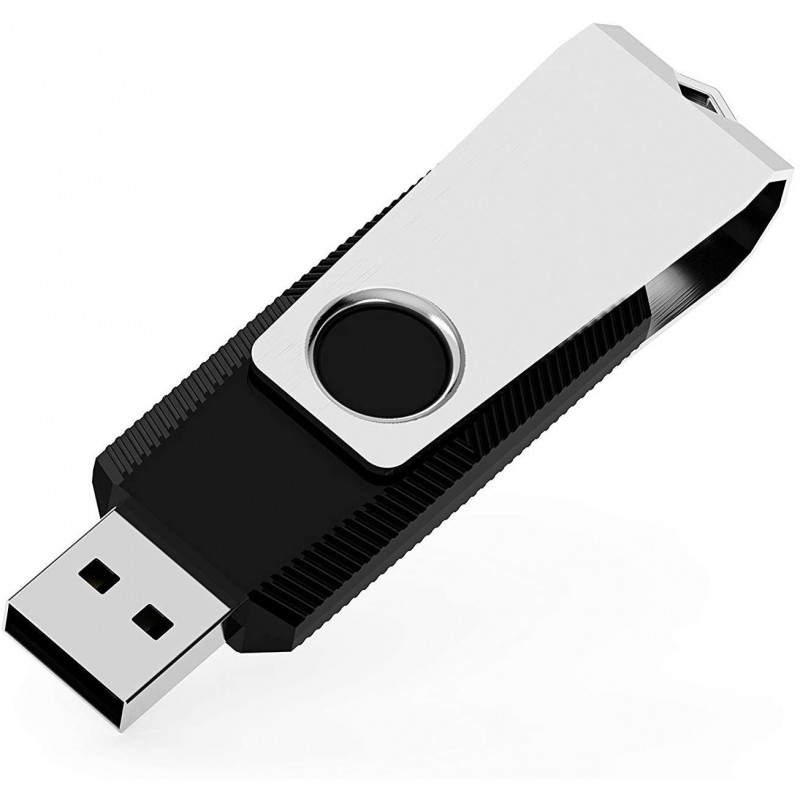 Clef USB 4Go - Noir - Cache rotatif - Stockage amovible