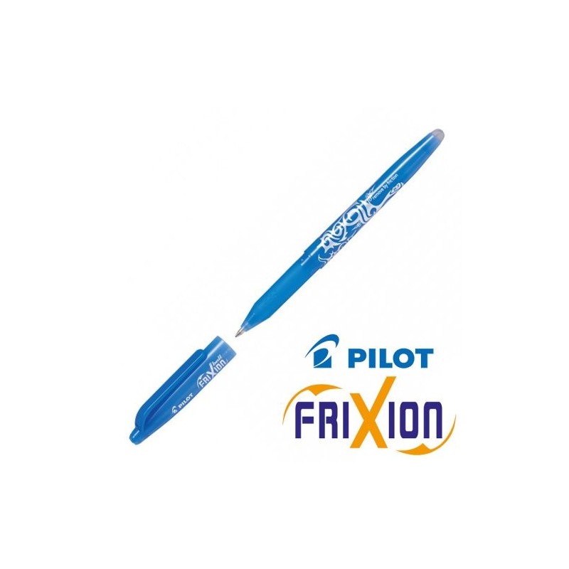 Stylo Frixion Pilot - pointe moyenne 0,7 mm - bleu ciel
