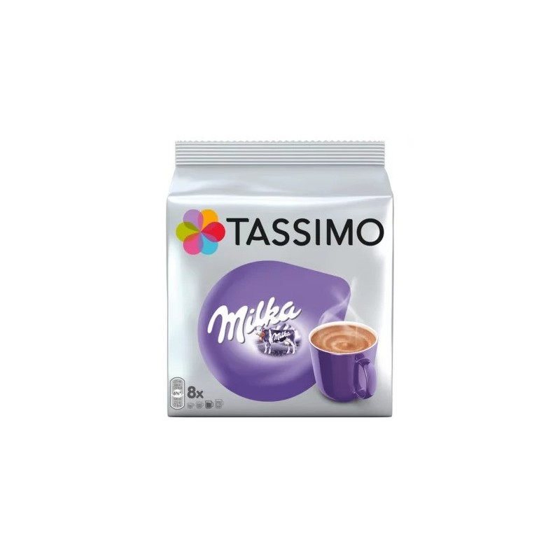 Café dosettes chocolat Milka TASSIMO : le paquet de 8 dosettes à Prix  Carrefour