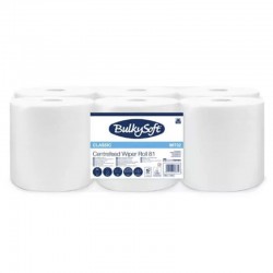 bobine essui-main jetable pour distributeur à dévdage central feuille à feuille sanitaire