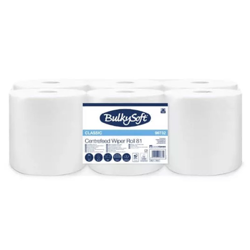 bobine essui-main jetable pour distributeur à dévdage central feuille à feuille sanitaire