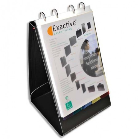 EXACOMPTA Classeur chevalet EXASHOW Noir format A4 portrait/vertical.  Pochette 706155.