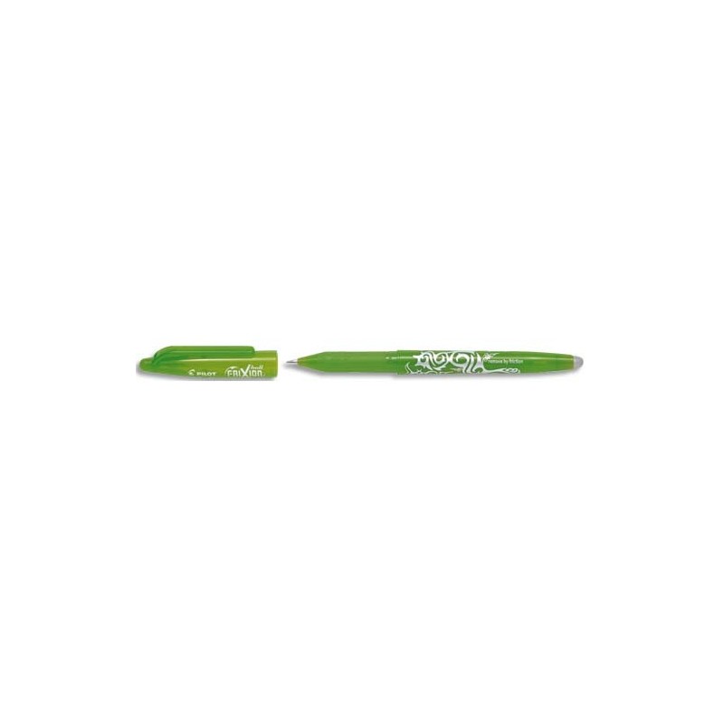 PILOT Stylo à bille encre gel qui sefface à laide de la gomme en bout de  stylo FRIXION Vert pomme