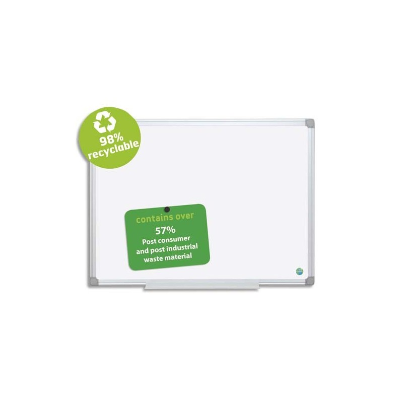 Tableau Blanc Magnétique Bi-Office New Generation – 180x120 Cm, Cadre Alu, Porte-marqueur Coulissant (design Pro)