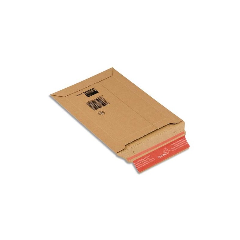 COLOMPAC Pochette dexpédition rigide en carton brun - Format B4 : 29 x 40  cm hauteur 5 cm