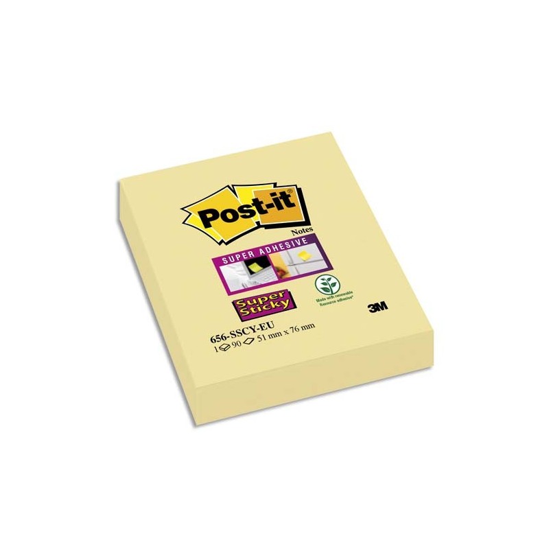 Post-it® Super Sticky Notes Soul 4 blocs + 2 gratuits - 76x76 mm - 90  feuilless - Notes repositionnables - Post-it - Carnets - Blocs notes -  Répertoires