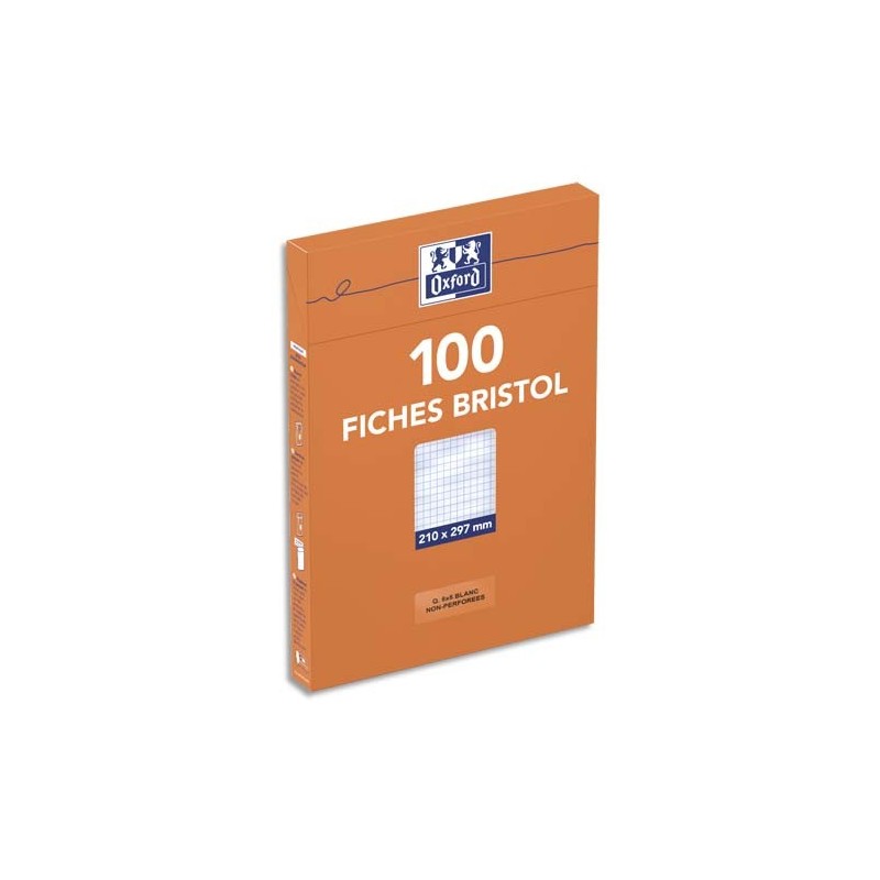 OXFORD Boîte distributrice 100 fiches bristol non perforées