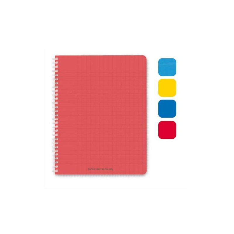 CLAIREFONTAINE LINICOLOR cahier spirale couverture polypro 180