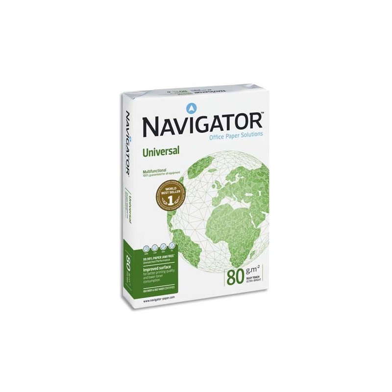Ramette papier A4 - Blanc - 80g/m² - Navigator Universal - 500 feuilles