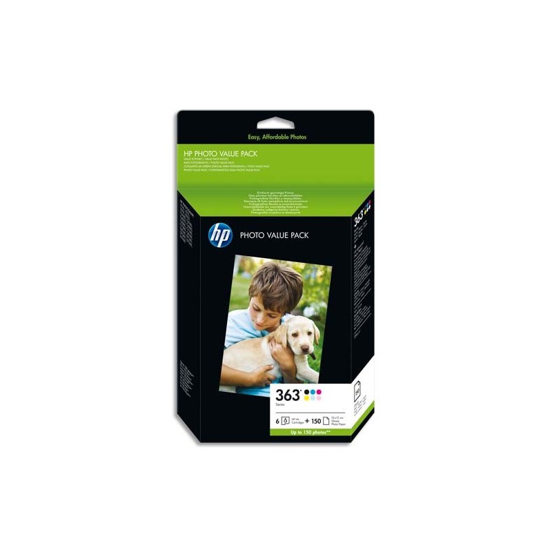 HP Photopack 363 + 150 feuilles papier photo 10x15 Q7966AE