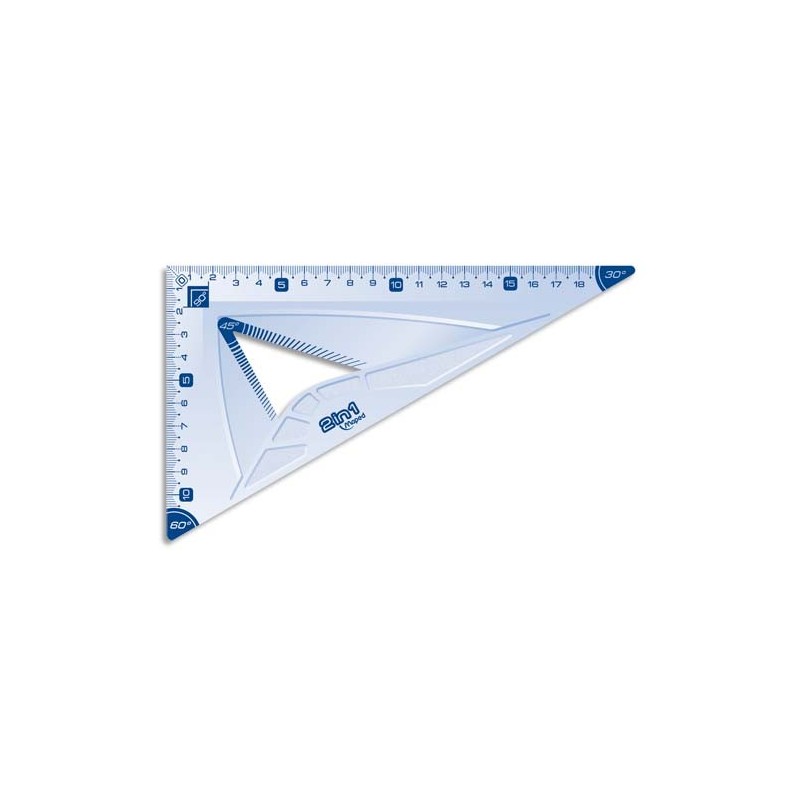 Équerre En Plastique Incassable WONDAY - 60° 21 Cm Avec Graduation 18 Cm