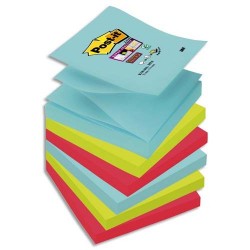 Dévidoir Z-Notes Post-It® XL, Noir + Z-Notes Super Sticky Post-It® Grand  Format, Jaune Canari, Lignées, 101 mm x 101 mm, 90 Feuilles/Bloc, 1  Bloc/Paquet