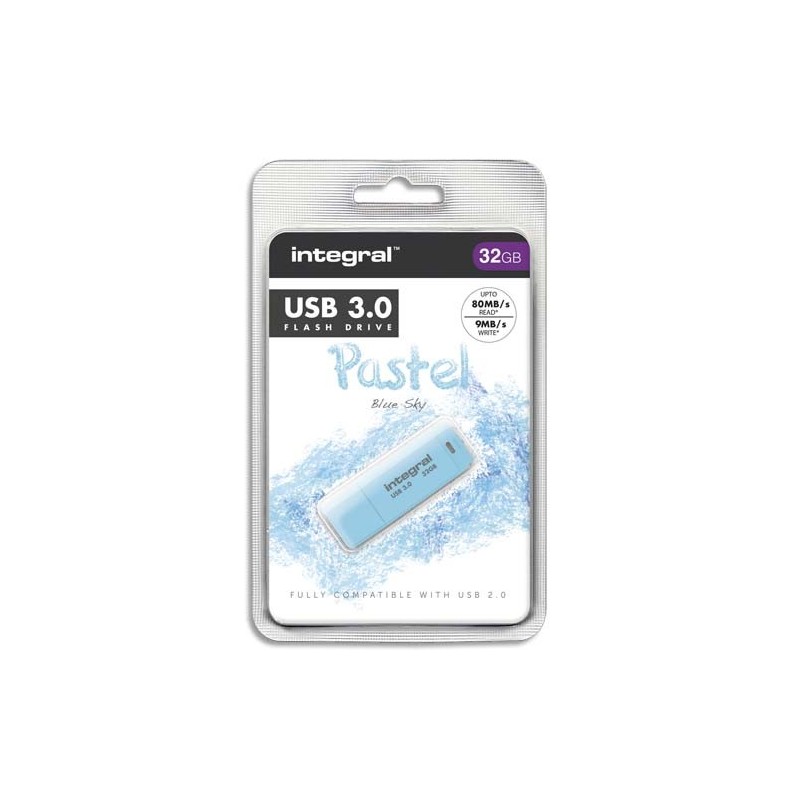 INTEGRAL Clé USB 3.0 Pastel Bleue 32Go INFD32GBPASBLS3.0