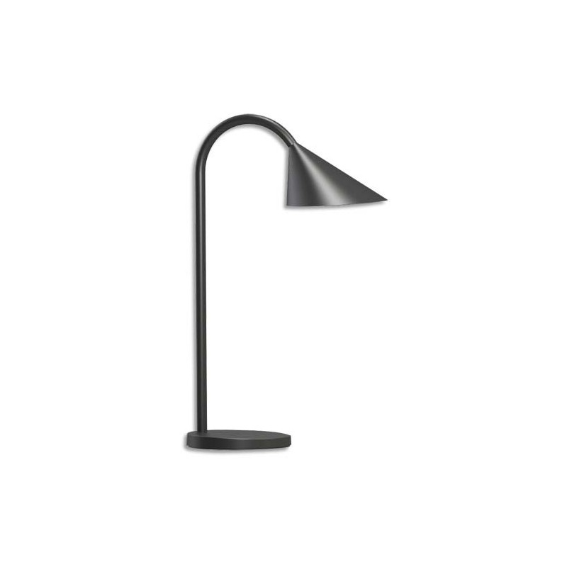 UNILUX Lampe led Sol tête orientable. Coloris Noir. Dim. tête : 14 cm socle  : 14 cm hauteur : 45 cm