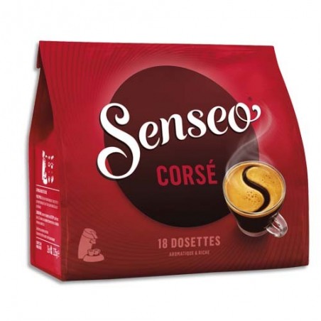 SENSEO Paquet de 18 dosettes de café moulu Corsé 125g environ 72g