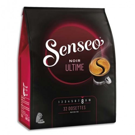 SENSEO Paquet de 32 dosettes de café moulu Noir Ultime 222g