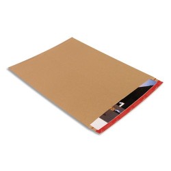 COLOMPAC Pochette dexpédition rigide en carton brun - Format A3