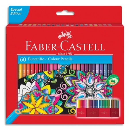 Pochette 60 crayons de couleur Château Faber-Castell